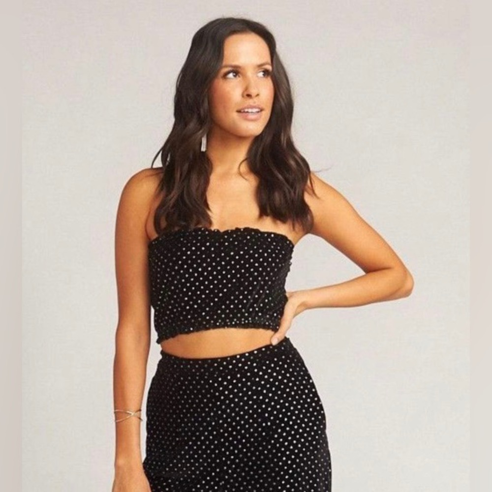 NWT Show Me Your Mu Mu black studded tube top